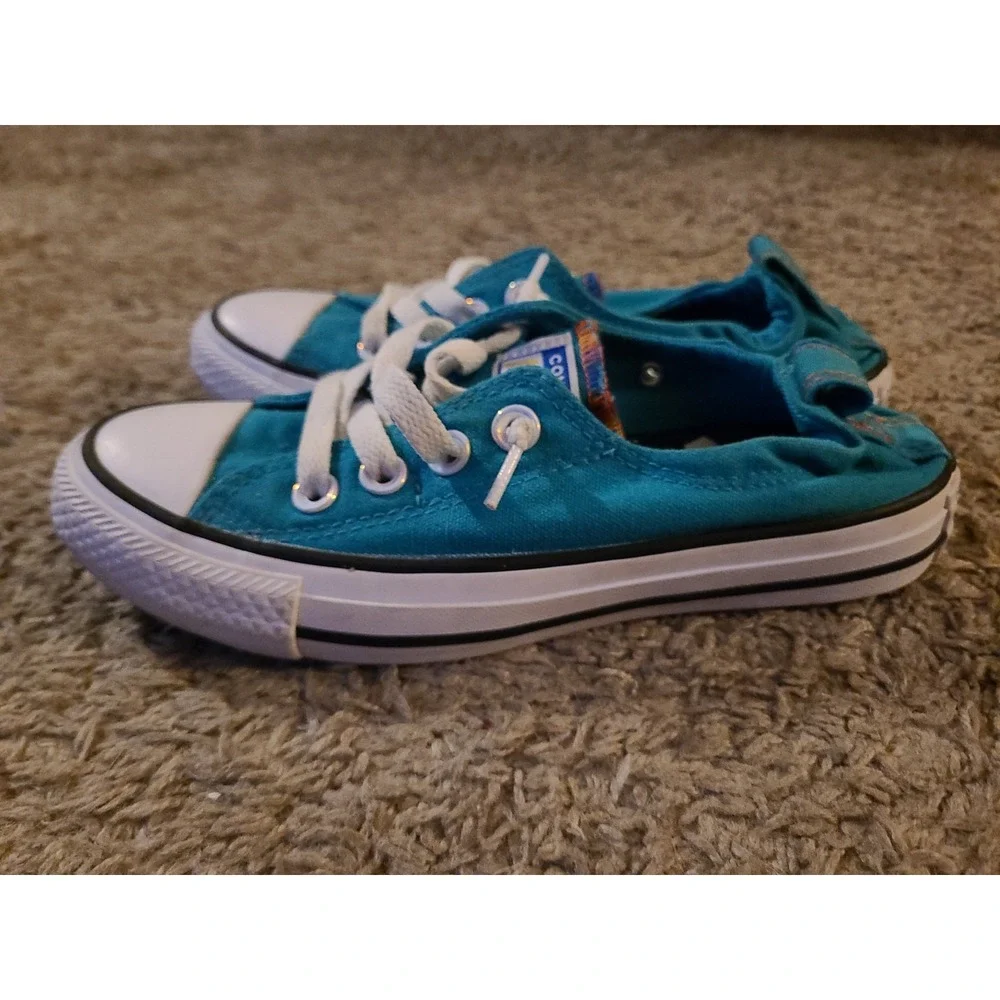 Converse Chuck Taylor All Star Low Top Kids Size 5 Turquoise Blue Sneakers